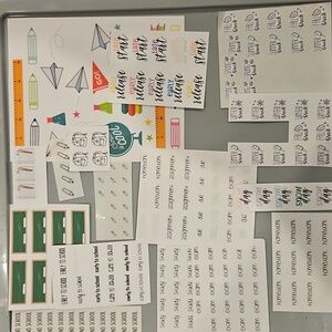 Assorted Planner Sticker Sheets Bundle-School, College, Uni, Student Theme